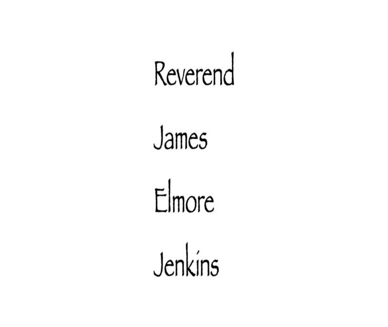Reverend James Elmore Jenkins – Side A